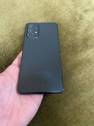 сотовый телефон флай: Samsung Galaxy A52, 128 GB, rəng - Qara, Barmaq izi, İki sim kartlı, Face ID