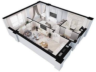 asman residence: 1 комната, 44 м², Элитка, 12 этаж, ПСО (под самоотделку) — 2