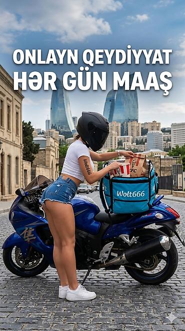 Moto-kuryer tələb olunur, Ayda 2 dəfə ödəniş, 6 ildən artıq təcrübə