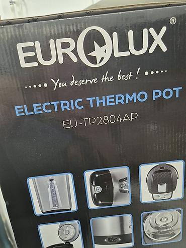 Termopotlar: Eurolux Electric Thermo Pot EU-TP2804AP - Həcmi: 7.8 litr – ofis, ev — 2