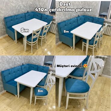 künc masa: Mətbəx üçün, Açılmayan, Künc masa