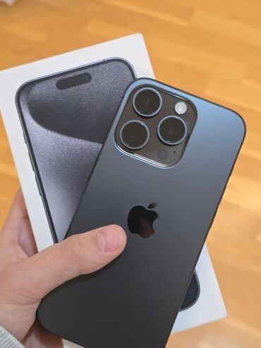 1288 telfon: IPhone 15 Pro, 128 GB, Black Titanium, Face ID