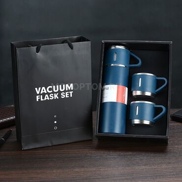 Игрушки: Набор термос с тремя кружками Vacuum Flask Set 500мл [ акция 50% ] -
