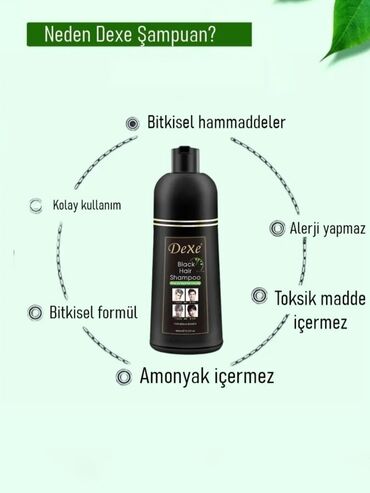 Şampunlar: Məhsul: Dexe Black Hair Shampoo – Saç Qara Rəngi Verən Şampun — 9