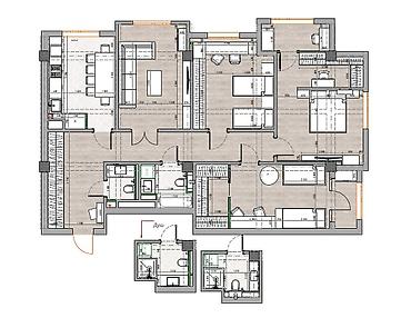 trend: 4 комнаты, 130 м², Южная Магистраль Элитка, 4 этаж, ПСО (под самоотделку) — 9