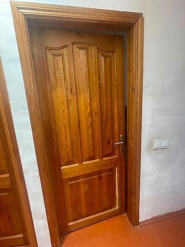 Taxta otaq qapıları dəsti – 3 ədəd - Material: təbii ağac (şam