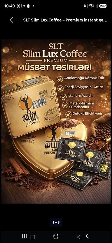 Кофе: Məhsul: SLT Slim Lux Coffee – Premium instant qəhvə içkisi - — 2