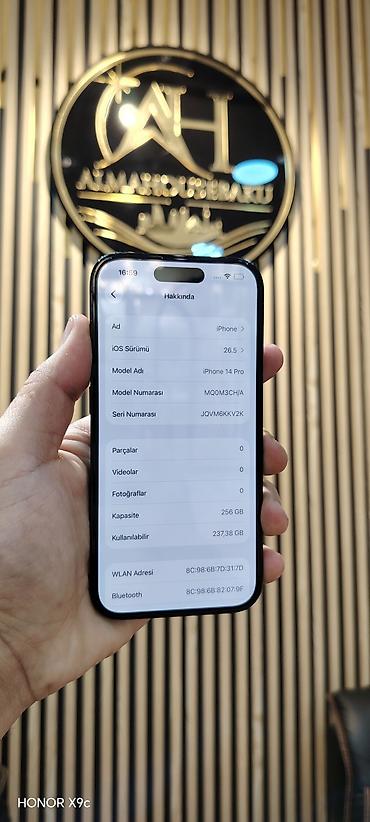iphone adapter: IPhone 14 Pro, 256 GB, Qara, Face ID, Sənədlərlə, Zəmanət — 3