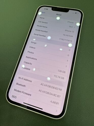 телефоны в рассрочку только паспорт: IPhone 13, Колдонулган, 128 ГБ, Ак, Коргоочу айнек, 93 %