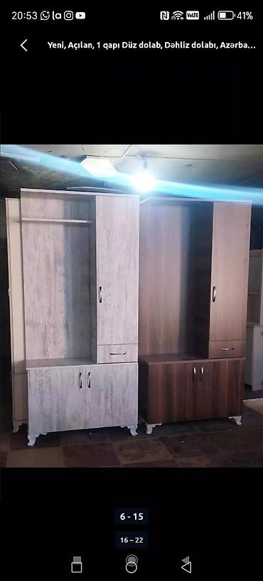 dehliz dolabi satilir: Düz dolab, Dəhliz üçün, Açılan, Korpuslu, 1 qapı — 10