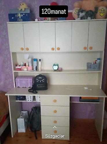 ikinci el ofis: Uşaq/yeniyetmə otağı üçün funksional yazı masası və üst dolab — 3
