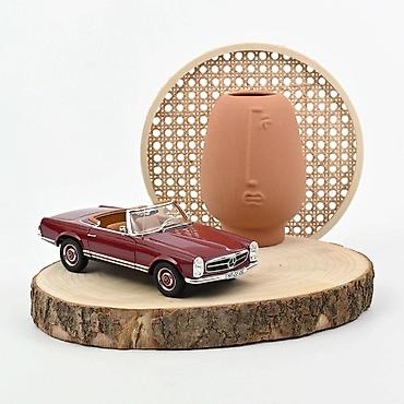 odece: 🚗 Mercedes Benz 230 SL 1963 – Dark Red – Die Cast Norev Norev — 1