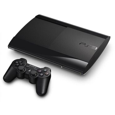 PS3 (Sony PlayStation 3): PS3 Superslim 2 jostik 48 oyun ideal veziyyetdedir. Original kabeli