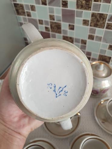 Наборы посуды: Фарфор Кофейный-чайный сервиз.Городницкий фарфоровый завод с клеймом — 11