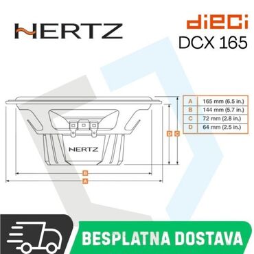 Ostala auto elektronika: Technical specifications for HERTZ DIECI DCX 165.3 car speakers na lalafo.rs — 5 Ostala auto elektronika: Technical specifications for HERTZ DIECI DCX 165.3 car speakers — 5