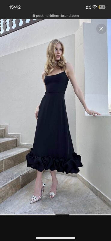 черное шифоновое платье: Вечернее платье, Шифон, Без рукавов, Корсет, XS (EU 34)