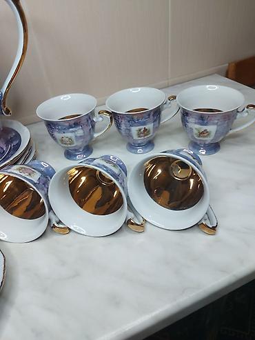 Qab-qacaq və mətbəx ləvazimatları: Çay dəsti, rəng - Bənövşəyi, Farfor, 6 nəfərlik — 2