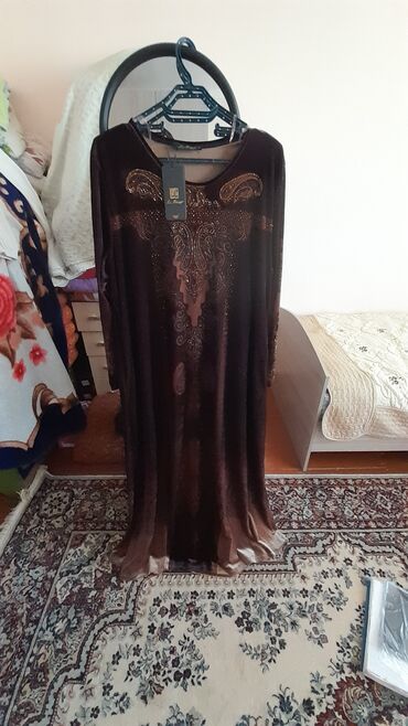 44 размер платье в Кыргызстан | Платья: 2XL (EU 44), цвет - Коричневый, Вечернее