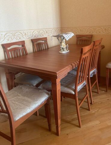bellona mebel qiymetleri: Для гостиной, Б/у, Прямоугольный стол, 6 стульев