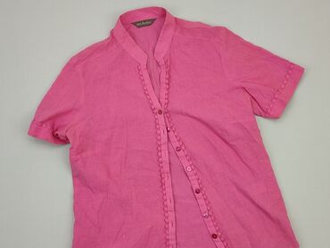 różowe bluzki z falbankami: Koszula Damska, Marks & Spencer, L, stan - Dobry