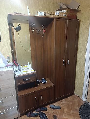 İşlənmiş, 2 qapılı, Güzgülü, Qəhvəyi, Açılan, Düz dolab
