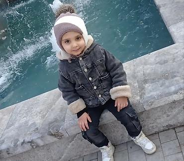 deri plas: Uşaq üçün qışlıq cins kürk gödəkcə - Model: kapüşonlu, astarlı, qalın — 1