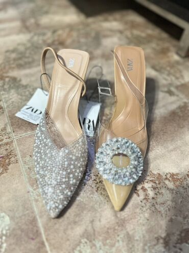туфли лодочки цена: Туфли, 38, Zara, Новый, цвет - Бежевый