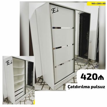 Dolablar: Açılan, 3 qapılı Düz dolab, Qarderob, paltar dolabı — 23