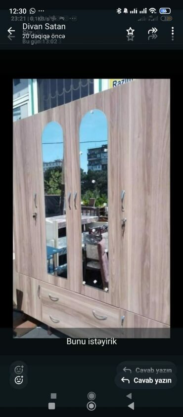 Dolablar: Yeni, Açılan, 4 qapılı Düz dolab, Qarderob, paltar dolabı, Azərbaycan — 12