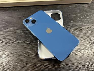 IPhone 13, Б/у, 128 ГБ, Синий, Чехол, 76 %