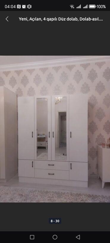 Dolablar: Yeni, Açılan, 4 qapılı Düz dolab, Dolab-asılqan, Azərbaycan — 5