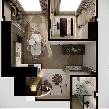Продажа квартир: 1 комната, 48 м², Асанбай мкр Элитка, 14 этаж, Евроремонт — 9