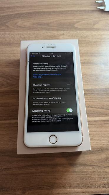 6 plus ekran: IPhone 8 Plus, Qızılı, Simsiz şarj — 8