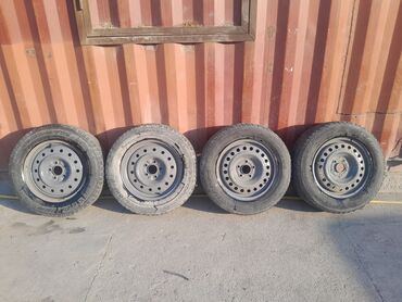 литые диски 4 100: Дөңгөлөктөр монтажда 215 / 65 / R 16, All-season, Колдонулган, Комплект, Жеңил унаалар, Темир, тешиктери - 5