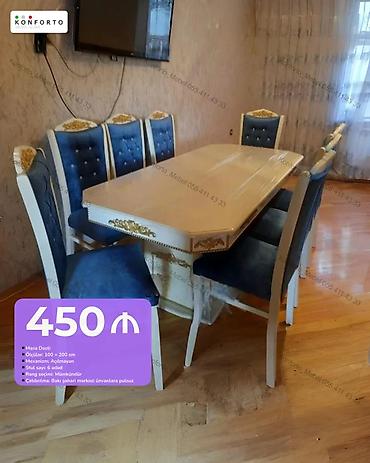 Məhsul: Masa dəsti - Qiymət: 450 ₼ (şəkildə göstərilib) - Ölçülər
