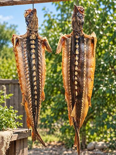 Salmon: Təbii üsulla hazırlanmış hisə verilmiş balıqlar. Təzə hazırlanıb — 2