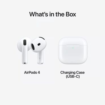 Elektronika: Apple Airpods 4 Yeni. sadece yasil oxlu kagizlari cixarilib. qulaga