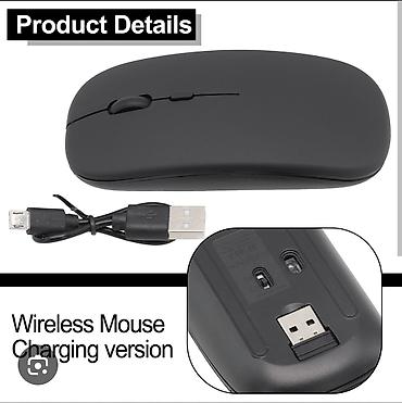 Компьютерные мышки: 🖱️Мышь безпроводная Bluetooth ♻️С батарейкой, заряжаемая, удобная — 10