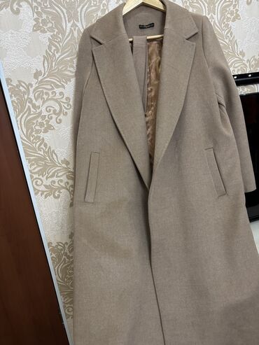 Пальто: Пальто, Классика, Кашемир, Длинная модель, С поясом, Двубортная модель, С утеплителем, XL — 3