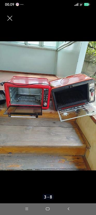 qaz peci satılır: Məhsul: Elektrik mini soba (qırmızı rəngdə), 2 ədəd • Stolüstü — 6