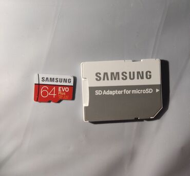 Foto və video aksesuarları: Samsung EVO micro SD yaddaş kartı Orijinal ✅ Təzə ✅ Yaddaş 64GB ✅