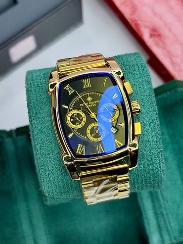 baki saat: ✨ PATEK PHILIPPE ⏱️ ▪️ Model: Qapalı formal (Qızılı korpus, qara — 3