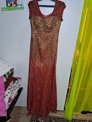 qırmızı don: Вечернее платье, Миди, XL (EU 42)