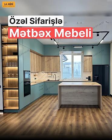 yasil: Özəl sifarişlə hazırlanmış mətbəx mebeli - Dizayn: müasir minimalizm; — 1