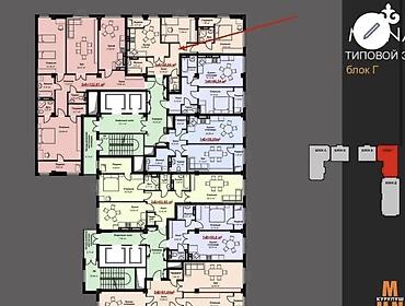 оптима ск: 2 комнаты, 68 м², Кок-Жар ж/м Элитка, 5 этаж, ПСО (под самоотделку) — 8