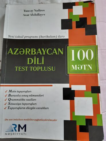 Kitablar, jurnallar, CD, DVD: Cırığı yoxdur,Mətnlər,testlər,sınaqlar var. cavablar üstündədir.Real