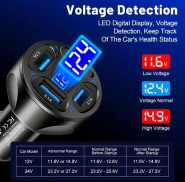 cibde wifi: Avtomobil üçün USB ŞARJ cihazı. 4-ü 1-də 4 PORTLU 3.1A Sürətli