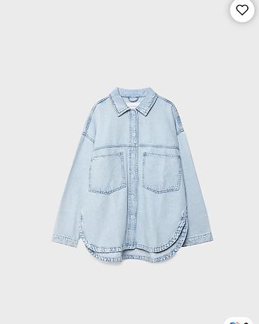 Stradivarius cins kurtka gömlek dökümlu rozuvu rengi yenidir oversize