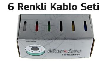 Elektrik kabelləri: Montaj Kabeli Paketi – 22 AWG, 6x15 m, Çox Damarlı Elektronika — 3