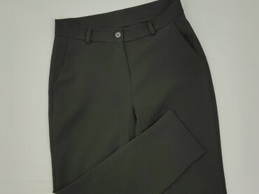 jakie rajstopy do bialej sukienki: Material trousers for women, size M (EU 38)